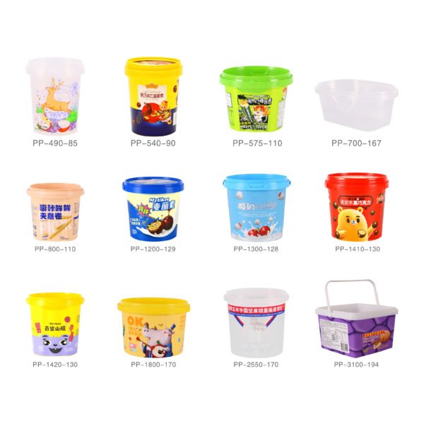 1100ml IML Ice Cream Bucket With Lid And Handle,Sealed bucket,PP-1100-130 -  Intlpack (shanghai) Industrial Co., Ltd.