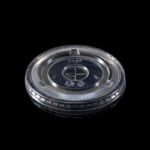 107mm PET Flat Lid with X Slot for Cold Cup,PET-107F - Image 2