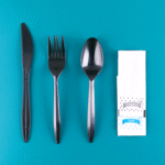 2.5g PP Disposable Plastic Cutlery Set - Knife, Fork,Spoon And Spork Black  PP-2.5g - Image 3