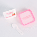 100ml IML Plastic Dessert Cup With Lid And Spoon-Squre Shape,PP-100-72 - Image 3