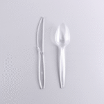 5” PS Disposable Plastic Cutlery Set - Knife, Fork,Spoon And Spork Clear  PS-5” - Image 3