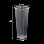 700ml PP Injection Cup Clear - 89mm caliber,PP-700-89 CLEAR - Image 2