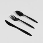 2.5g PP Disposable Plastic Cutlery Set - Knife, Fork,Spoon And Spork Black  PP-2.5g - Image 4