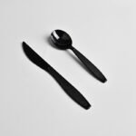 5g PS Disposable Plastic Cutlery Set - Knife, Fork,Spoon And Spork Black  PS-26 - Image 3