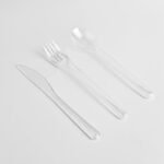 4.2g PS Disposable Plastic Cutlery Set - Knife, Fork,Spoon And Spork Clear PS-4.2g