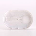 86ml IML Plastic Pudding Cup With Lid and Spoon-Double Grid Divided,PP-86-2G - Image 4