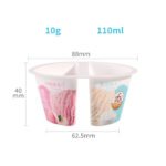 110ml Dual Compartment IML Yogurt Pudding Snack Cup,PP-110-79-2G - Image 2