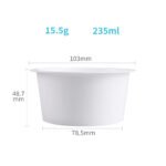 235ml IML Disposable Plastic Dessert Bird's Nest Porridge Bowl,PP-235-103 - Image 2