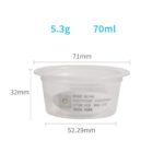 70ml Disposable PP Sauce Cup Clear Condiment Packaging,PP-70-71 - Image 2