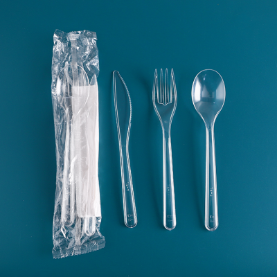 clear cutlery set